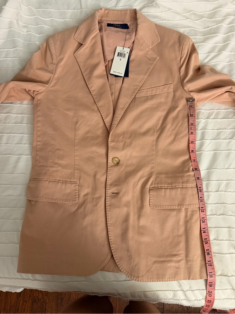 Polo by Ralph Lauren light pink Cotton Blazer - Picture 7 of 9
